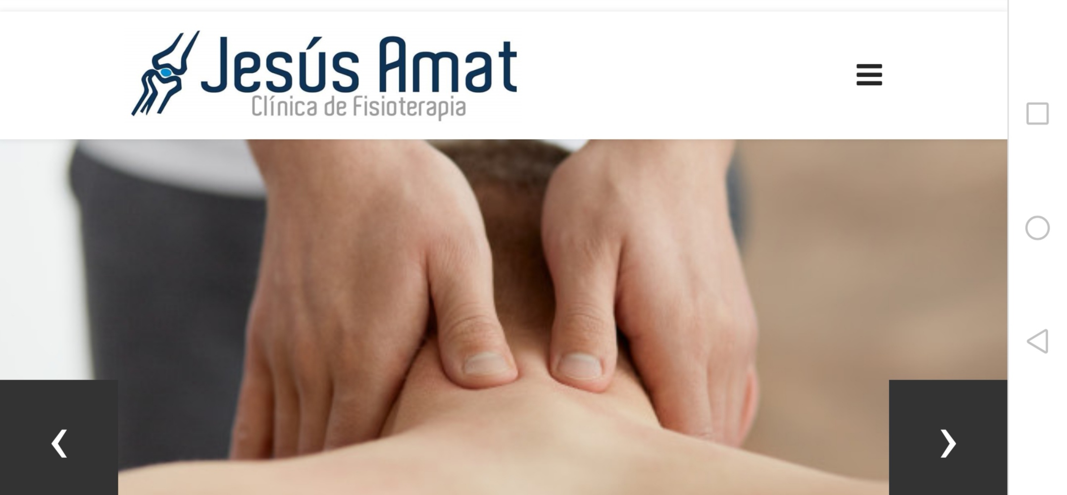 La clínica de Fisioterapia Jesús Amat estrena nueva página Web Corporativa